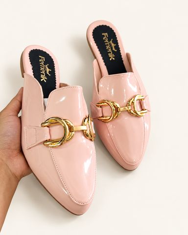 Mocasín destalonado rosado
